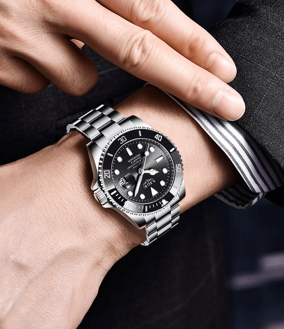 Relógio Alta Classe Masculino Aço – Elegância e Precisão no Seu Pulso